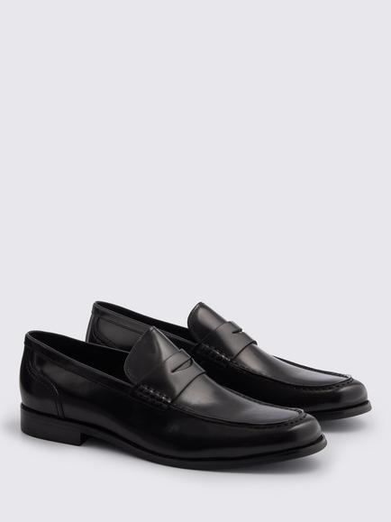 Moss Leather Loafers, Black - view 2, Black
