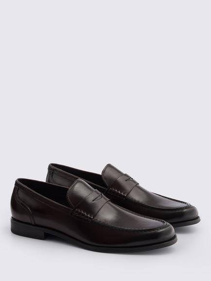 Moss Leather Loafers - view 2, Brown