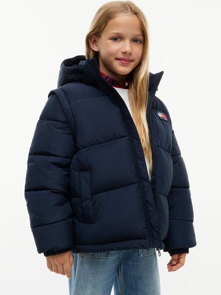 Tommy Hilfiger Kids' Ed Puffer Jacket, Blue, Blue