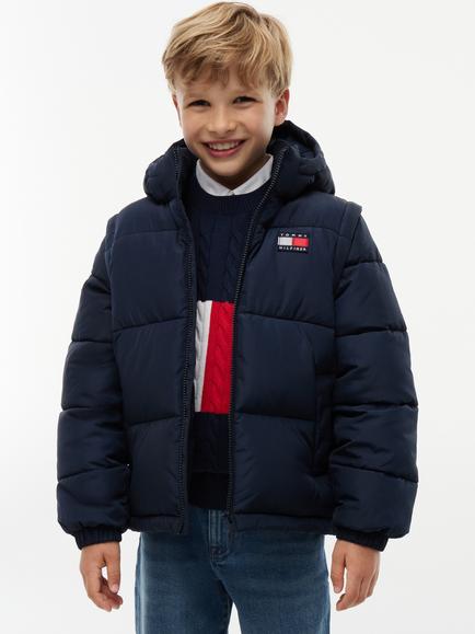 Tommy Hilfiger Kids' Ed Puffer Jacket, Blue - view 2, Blue