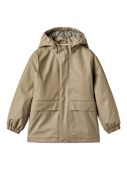 WHEAT Kids' Aju Rain Coat, Grey Stone, Grey Stone