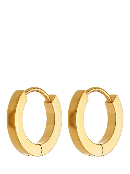 Tish Lyon Leah Plain Hoop Earrings, Gold, Gold