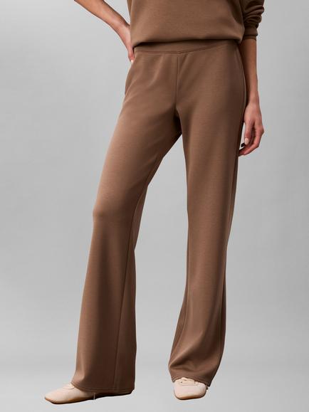 Calvin Klein Smooth Knit Lounge Trousers, Natural Sand - view 2, Natural Sand