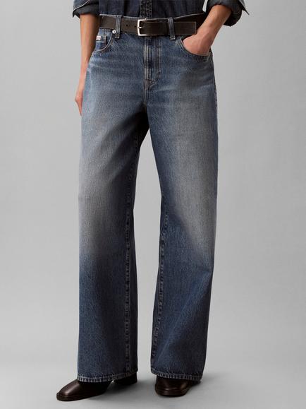Calvin Klein Wide Leg Jeans, Dark Blue - view 2, Dark Blue