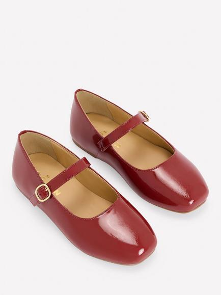 Mini Boden Kids' Square Toe Mary Jane Shoes, Burnt Orange - view 2, Burnt Orange