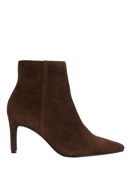 Dune London Obsessively Suede Heeled Ankle Boots, Brown, Brown