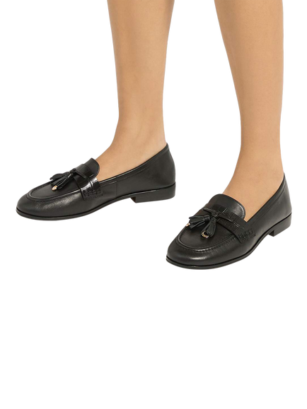 Dune London Giavonni Leather Snaffle Trim Loafers, Black - view 2, Black