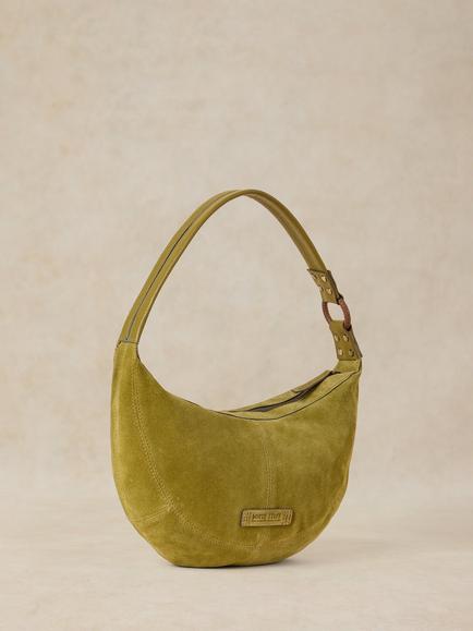 White Stuff Suede Mini Shoulder Bag, Mid Chart - view 2, Mid Chart