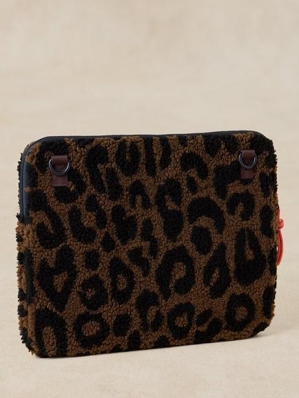 White Stuff Meadow Animal Print Laptop Bag, Brown - view 2, Brown