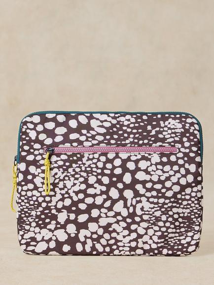 White Stuff Meadow Animal Print Laptop Bag, Brown Mlt, Brown Mlt