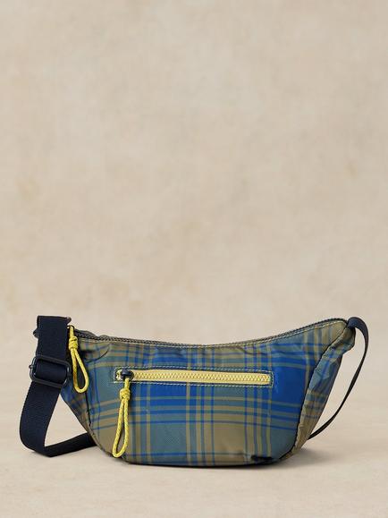 White Stuff Meadow Check Crossbody Bag, Green, Green