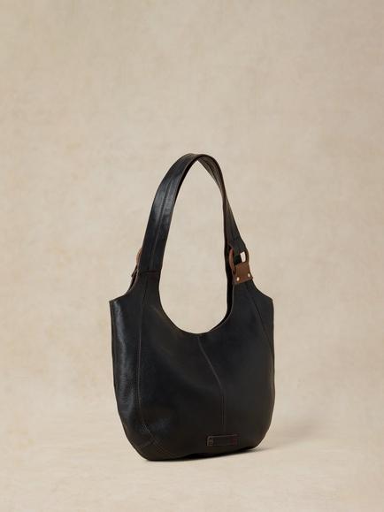 White Stuff Saffy Slouchy Leather Tote Bag, Pure Black - view 2, Pure Black