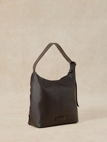 White Stuff Sophia Leather Crossbody Bag, Dk Brown - view 2, Dk Brown