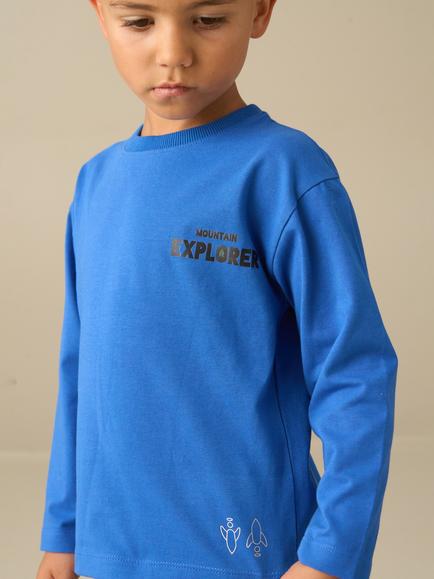 Angel & Rocket Kids' Chase Pyjamas, Blue - view 2, Blue