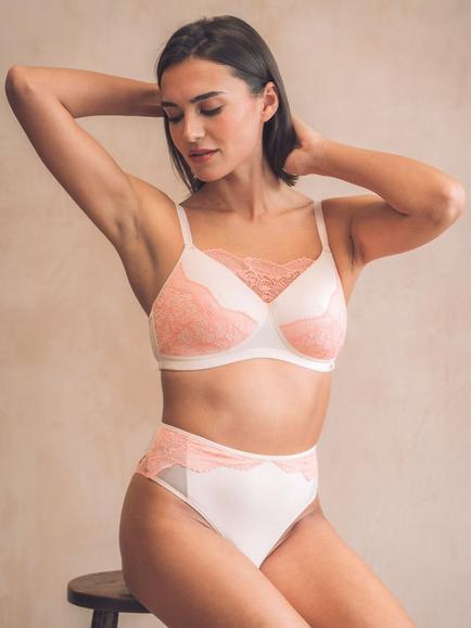 Royce Anya Lace Post Surgery Bra, Blush/Coral, Blush/Coral