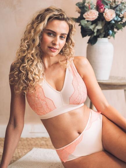 Royce Anya Fuller Cup Post Surgery Bra, Blush/Coral, Blush/Coral