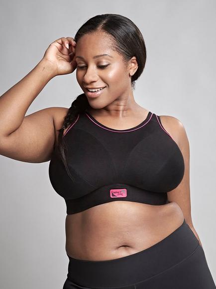 Royce Impact Free Sports Bra, Black/Pink - view 2, Black/Pink