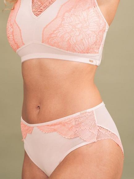 Royce Anya High Rise Briefs, Blush/Coral, Blush/Coral