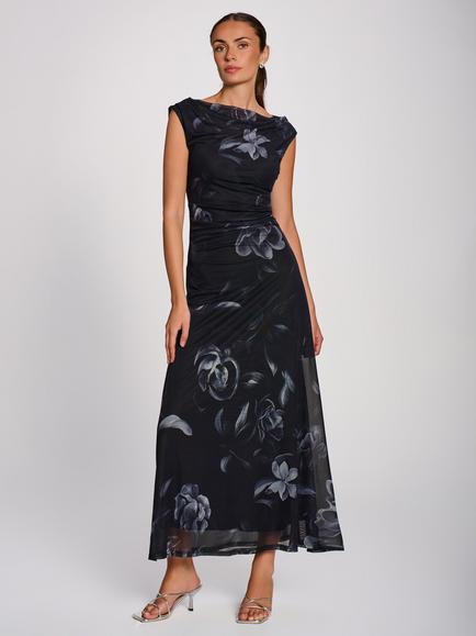Jolie Moi Floral Maxi Dress, Black/Multi, Black/Multi