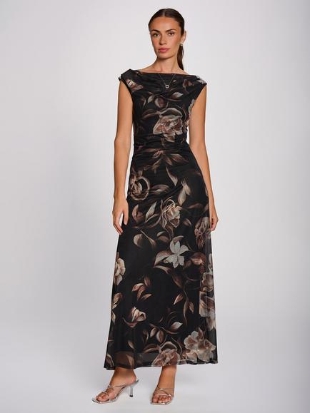 Jolie Moi Floral Multiway Maxi Dress, Brown/Multi, Brown/Multi