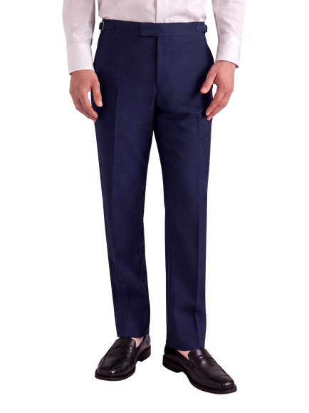 Richard James London Wool Mohair Blend Trousers, Blue, Blue