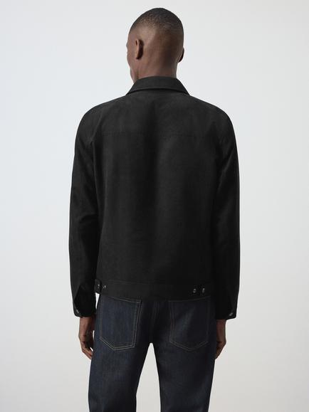 Mango Shirt Collar Jacket, Black - view 2, Black
