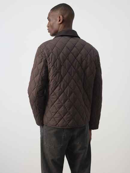 Mango Insulated Quilted Jacket - view 2, Brown