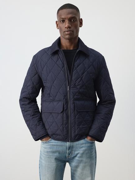 Mango Insulated Quilted Jacket, Midnight Blue