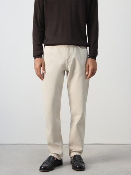 Mango Bobc Mid Rise Straight Leg Jeans, Brown, Stone