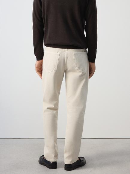 Mango Bobc Mid Rise Straight Leg Jeans, Brown - view 2, Stone