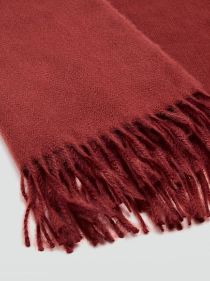 Mango Fringe Edge Wrap Scarf - view 2, Terracotta