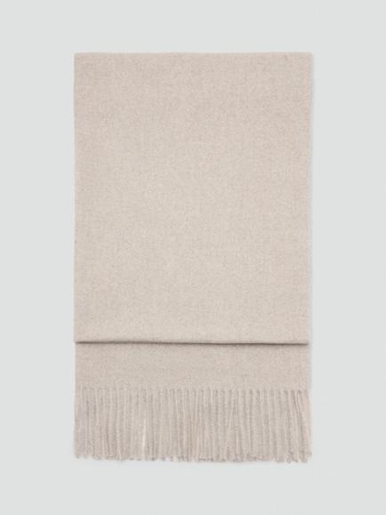 Mango Soft Fringed Wrap Scarf, Sand