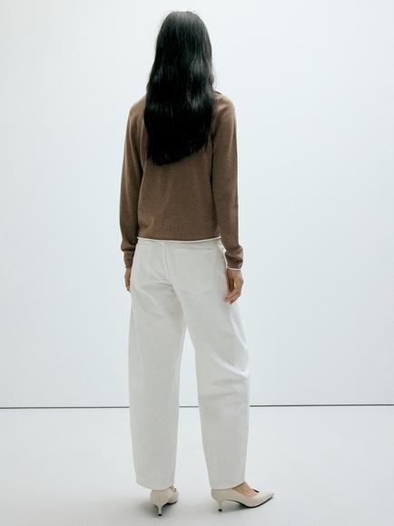 Mango Button-Front Knit Cardigan - view 2, Taupe