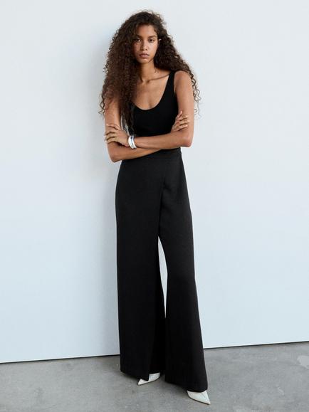 Mango Strappy Jumpsuit, Black, Black