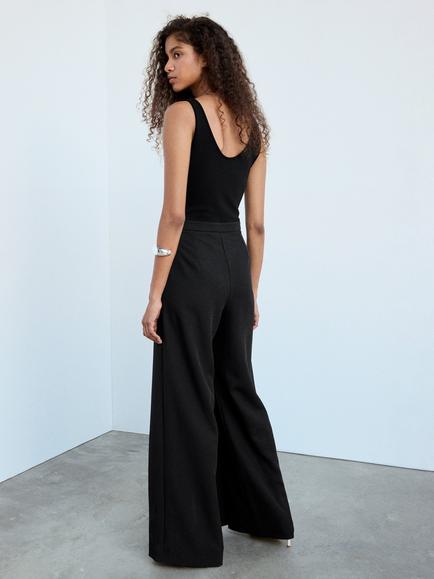 Mango Strappy Jumpsuit, Black - view 2, Black