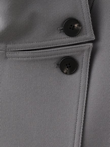 Mango Funnel Neck Short Trench Coat, Grey - view 2, Grey