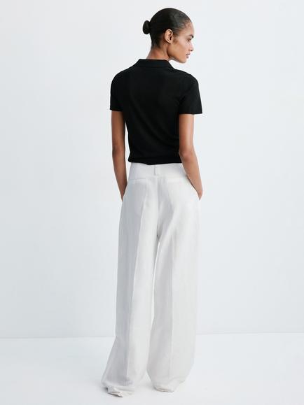 Mango Jersey Polo Shirt - view 2, Black