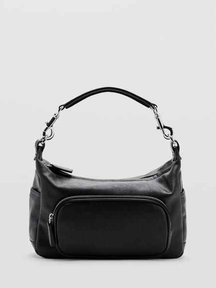 Mango Shoulder Bag, Black, Black