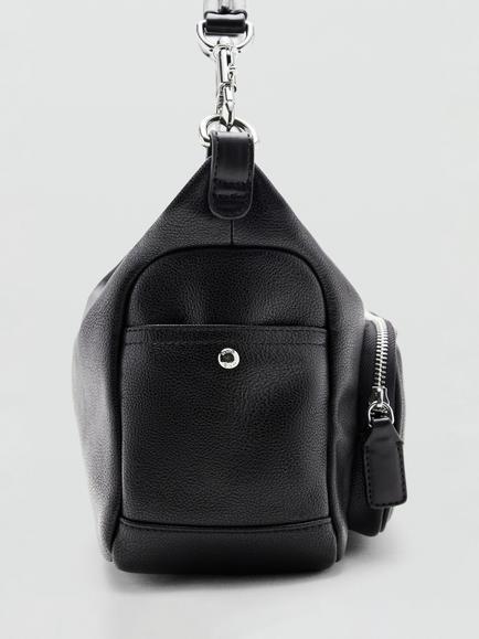 Mango Shoulder Bag, Black - view 2, Black