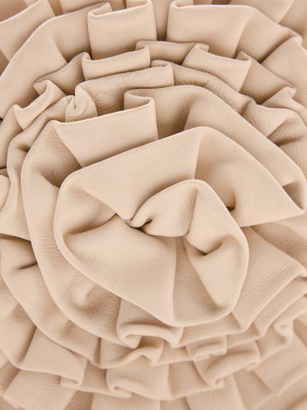 Mango Leather Rosette Cross Body Bag, Off White - view 2, Off White