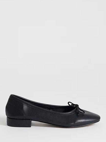 Topshop Dottie Bow Ballet Flats, Black, Black