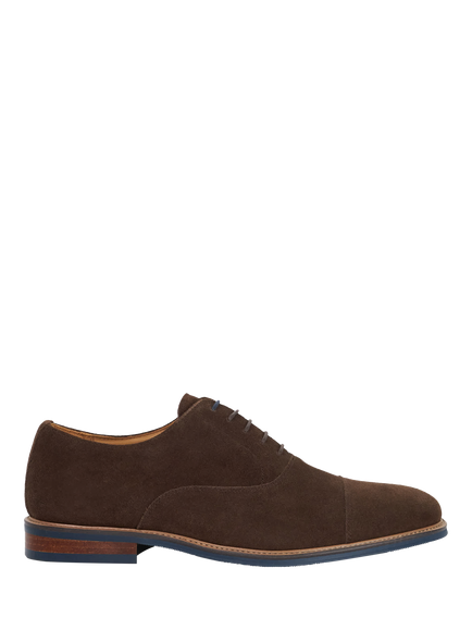 Dune London Stanlakes Suede Oxford Shoes, Brown, Brown