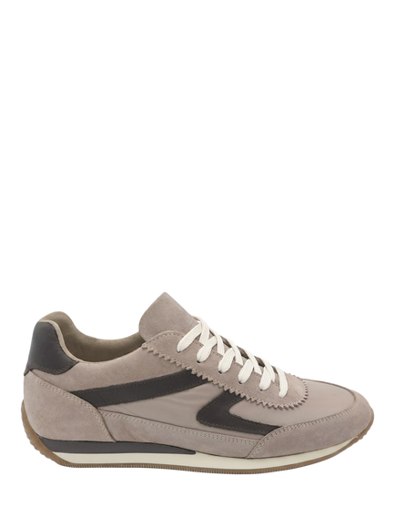 Jones Bootmaker Aeries Leather Lace Up Trainers, Beige-brown, Beige-brown
