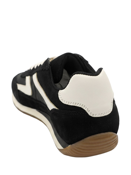 Jones Bootmaker Aeries Leather Lace Up Trainers, Black - view 2, Black