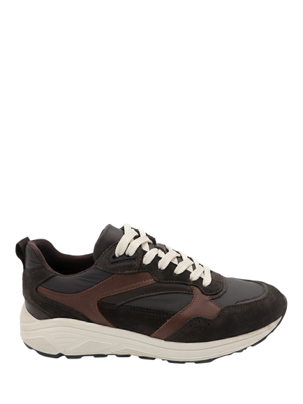 Jones Bootmaker Azelia Leather Lace Up Trainers, Chocolate, Chocolate