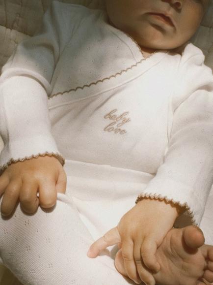 Oat & Marl Baby Love Legging Set, White And Brown - view 2, White And Brown