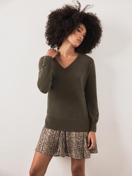 Mint Velvet Printed Mini Dress, Green, Green