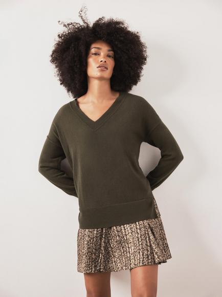 Mint Velvet Printed Mini Dress, Green - view 2, Green