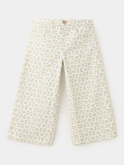 Mango Kids' Pantalon Wide Leg Culotte Trousers, Raw, Raw