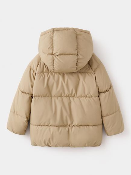 Mango Baby Hooded Puffer Jacket - view 2, Sand